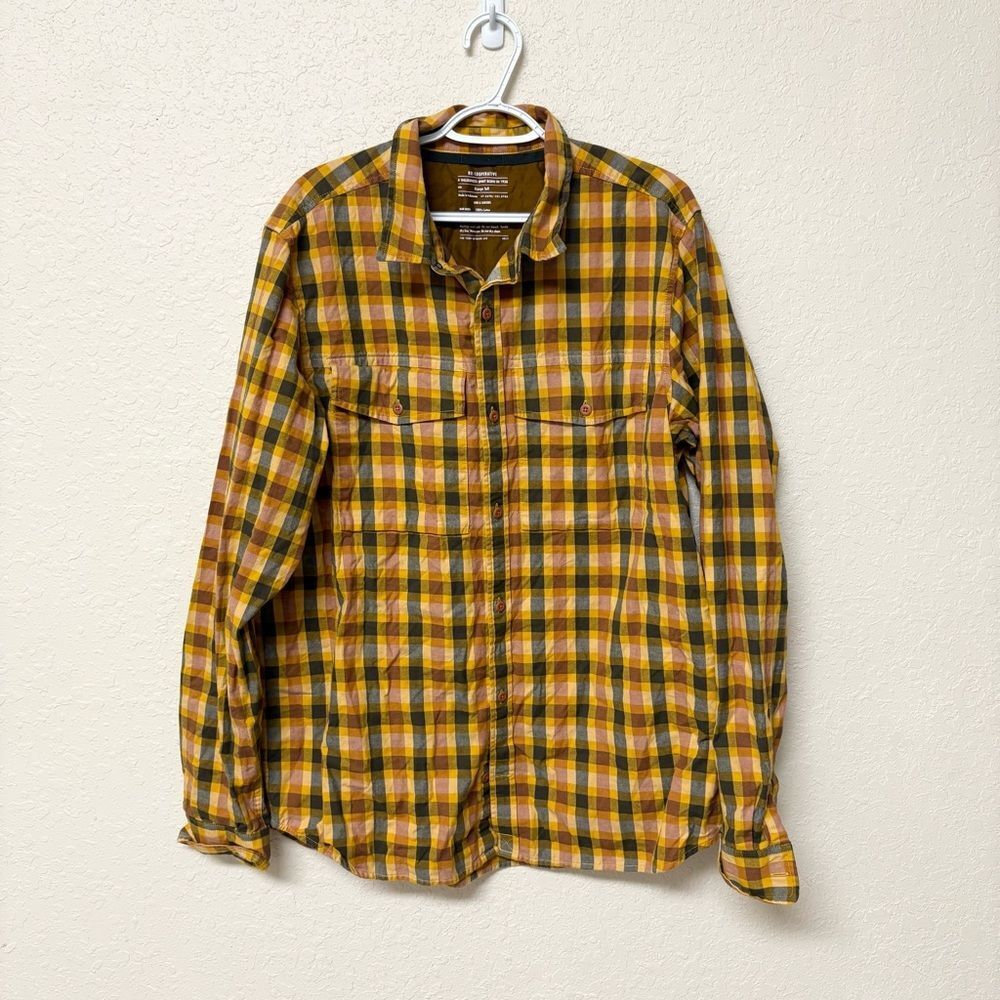 REI Co-op Shirt Mens Plaid Wallace Lake Flannel Button Up Hiking Size XL Tall